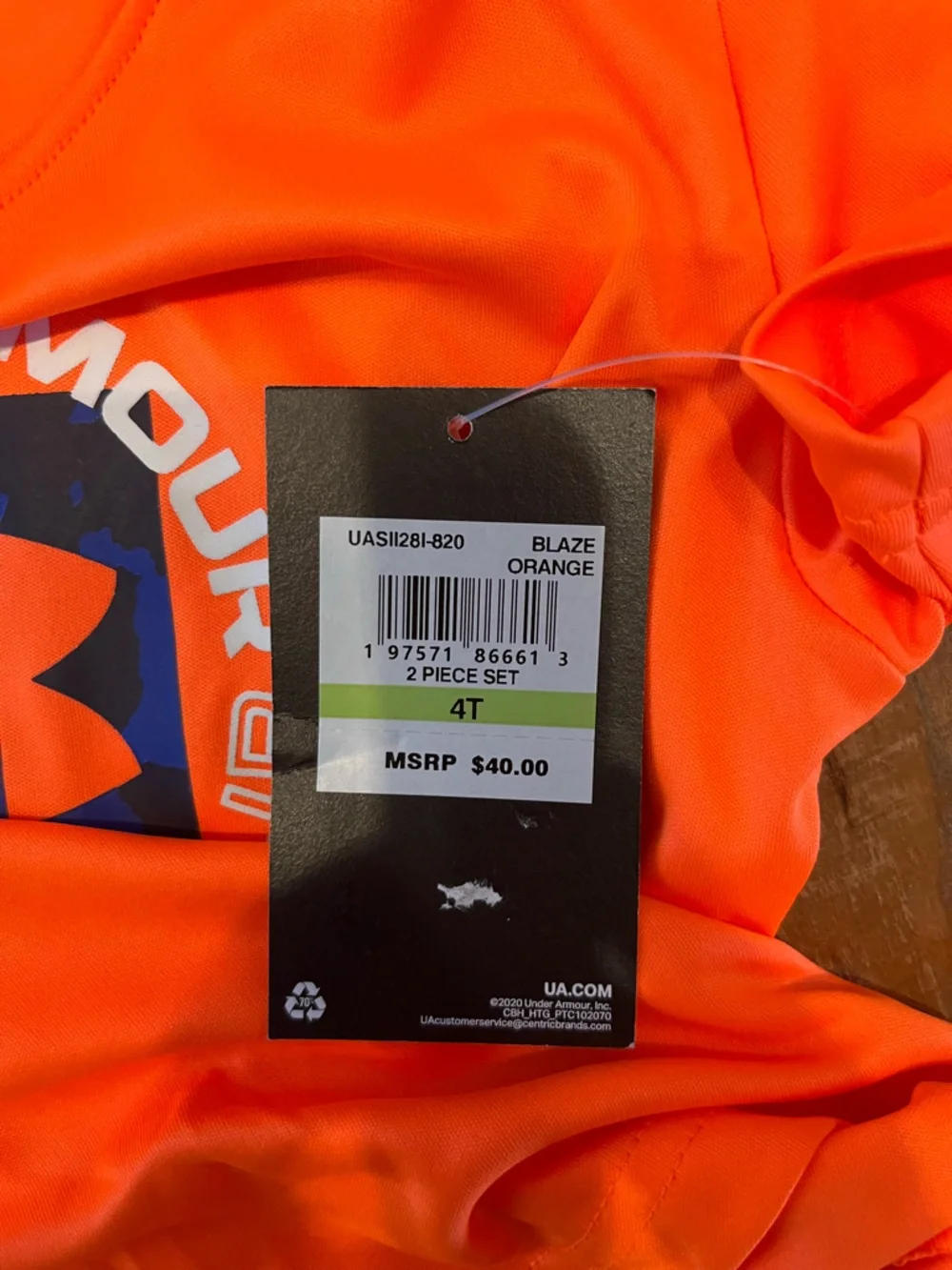NWT Under Armour Toddler Boys 2 Piece Shorts Set